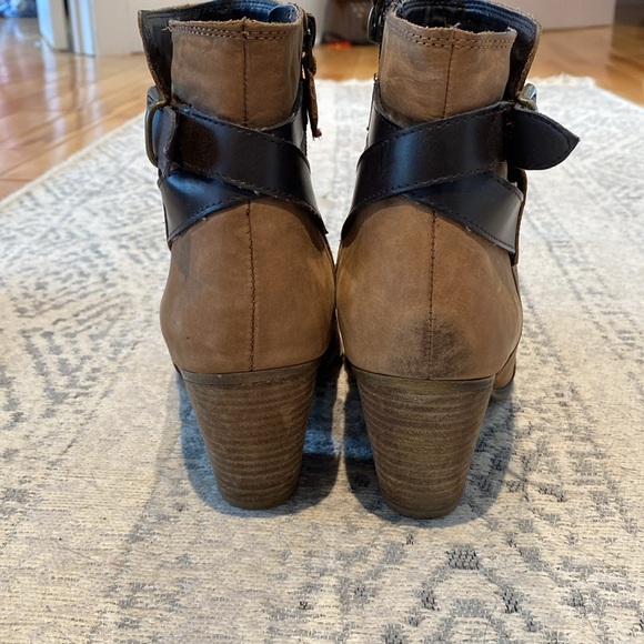 Franco Sarto leather brown ankle boots. Inside zipper. Used but comfortable. - Picture 5 of 7